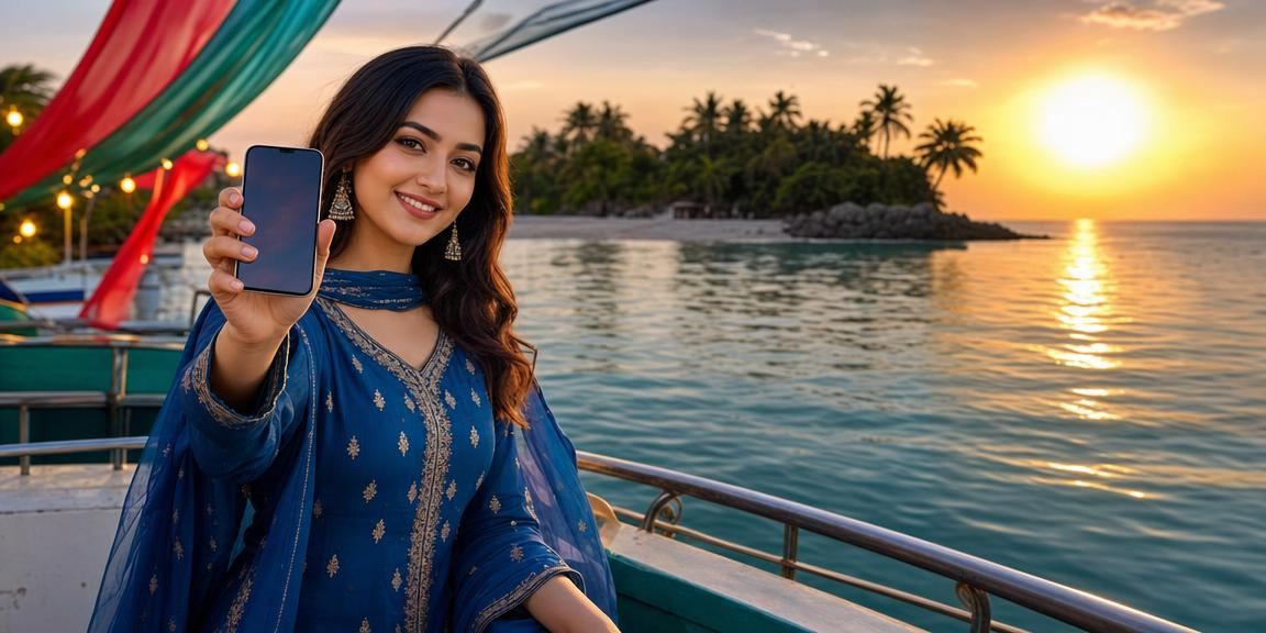 সেন্ট মার্টিনে মোবাইলে পেমেন্ট করছেন একজন ব্যবহারকারী